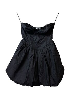 Strapless Bubble Hem Little Black Dress more to come small